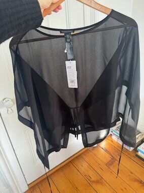 Eileen Fisher -  Sheer Cropped Tunic